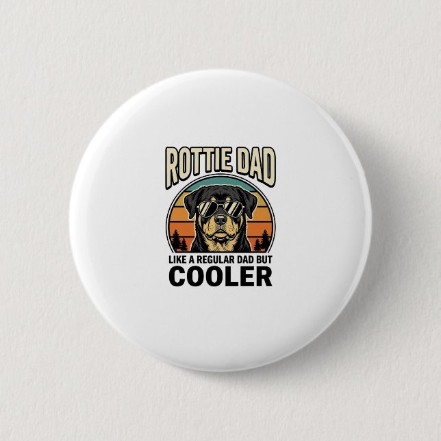 Badge Rond 5 Cm Papa Rottie comme un papa normal mais design plus  (Devant)
