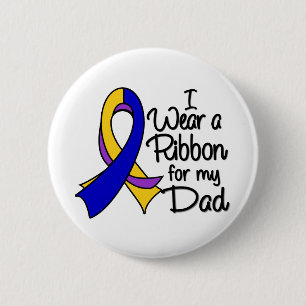 Badge Rond 5 Cm Papa - Ruban pour cancer de la vessie