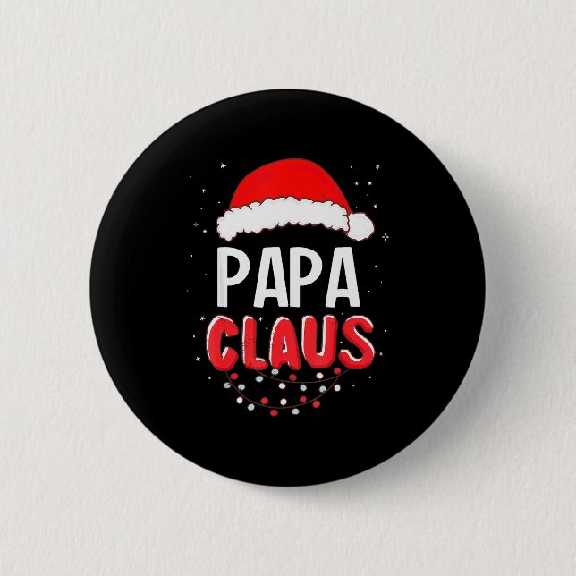 Badge Rond 5 Cm Papa Santa Claus Christmas Matching Costume  (Devant)