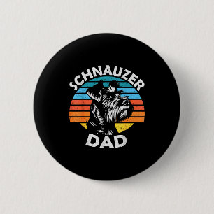 Badge Rond 5 Cm Papa schnauzer chien animal de compagnie drôle fêt