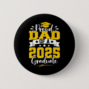 Badge Rond 5 Cm Papa Senior 2025 Cadeaux Fier Papa D'Un Cl De 2025