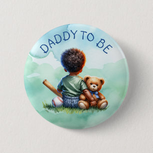 Badge Rond 5 Cm Papa sera   BABY SHOWER
