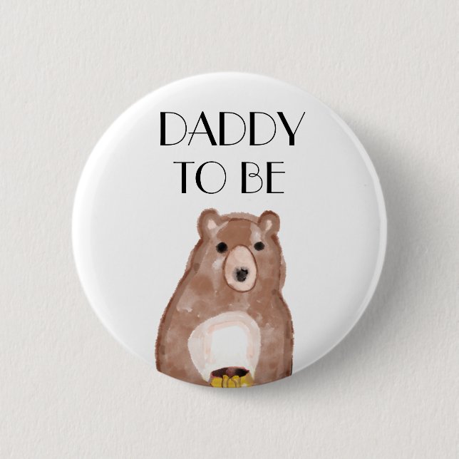 Badge Rond 5 Cm Papa sera Baby shower (Devant)