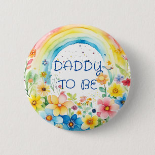 Badge Rond 5 Cm Papa sera   Bouton Baby shower