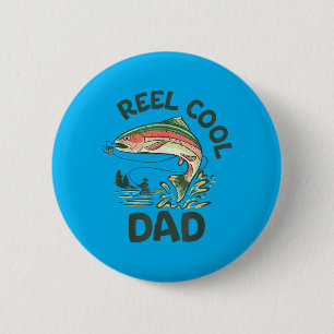 Badge Rond 5 Cm Papa Super Nouveau Papa Vie Pêcheur Fête des Pères