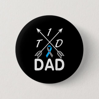 Badge Rond 5 Cm Papa T1d diabète de type 1 sensibilisation ruban b