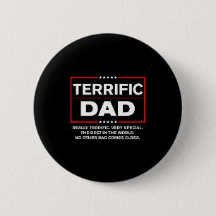 Badge Rond 5 Cm Papa Terrible - Drôle de Donald Trump Fête des Pèr