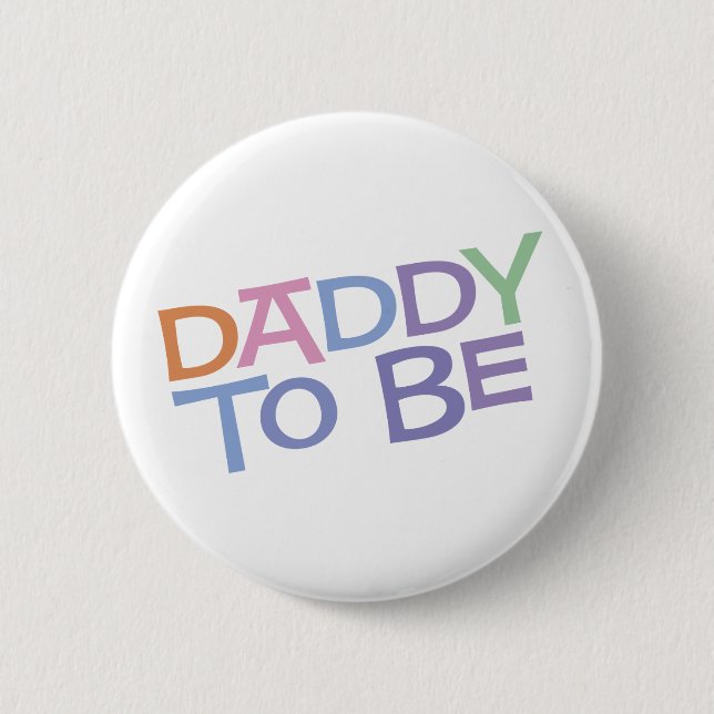 Badge Rond 5 Cm Papa va être (Devant)