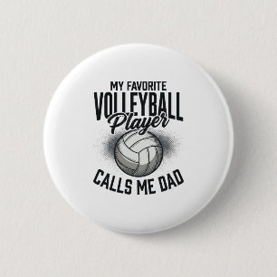 Badge Rond 5 Cm Papa volley Mon joueur préféré m'appelle Papa Des