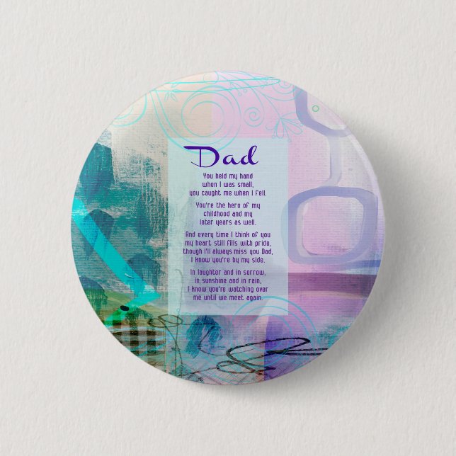 Badge Rond 5 Cm Papa, vous avez tenu près de moi - la sympathie (Devant)