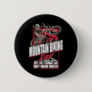 Badge Rond 5 Cm Papa VTT - Drôle de cyclisme VTT Fête des pères