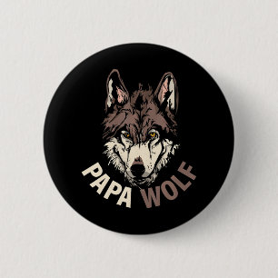 Badge Rond 5 Cm Papa Wolf