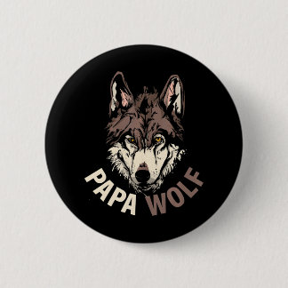 Badge Rond 5 Cm Papa Wolf