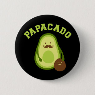 Badge Rond 5 Cm Papacado drôle cadeau nouveau papa ou papa faire-