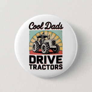 Badge Rond 5 Cm Papas cools conduisent des tracteurs agriculteur F