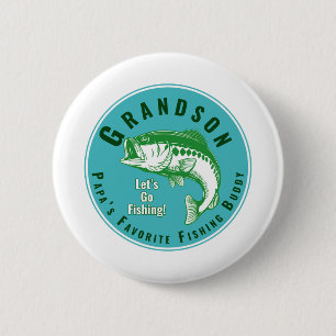 Badge Rond 5 Cm Papa's Favori Fishing Buddy