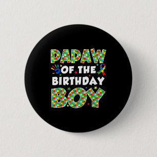 Badge Rond 5 Cm Papaw de l'enfant du jour de naissance puzzle de s