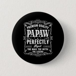 Badge Rond 5 Cm Papaw Fête des pères Grandpa Cadeau Pour Hommes