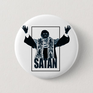 Badge Rond 5 Cm Pape de SATAN