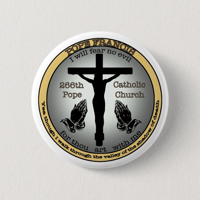 Badge Rond 5 Cm Pape Francis (Devant)