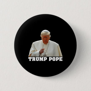 Badge Rond 5 Cm Pape Trump Drôle Trump Vatican Chrétien Rétro Chu