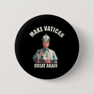 Badge Rond 5 Cm Pape Trump Drôle Trump Vatican Chrétien Rétro Chu