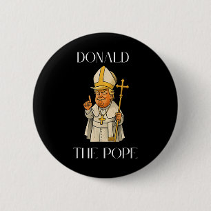 Badge Rond 5 Cm Pape Trump Drôle Trump Vatican Chrétien Rétro Chu