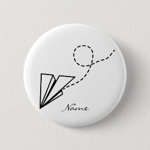 Badge Rond 5 Cm Papier avion vol Thunder_Cove
