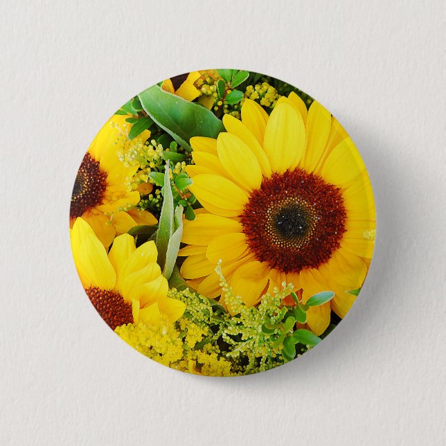Badge Rond 5 Cm Papier de tournesol jaune (Devant)