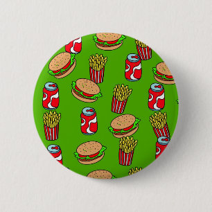 Badge Rond 5 Cm Papier peint d'aliments de préparation rapide