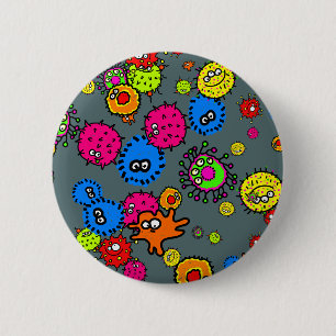 Badge Rond 5 Cm Papier peint de bactéries