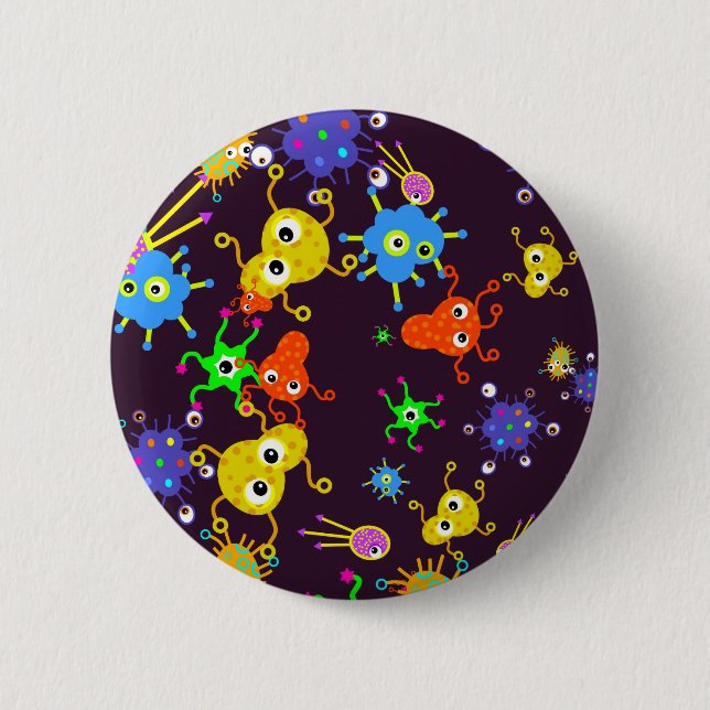 Badge Rond 5 Cm Papier peint de bactéries (Devant)