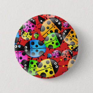 Badge Rond 5 Cm Papier peint de coccinelle
