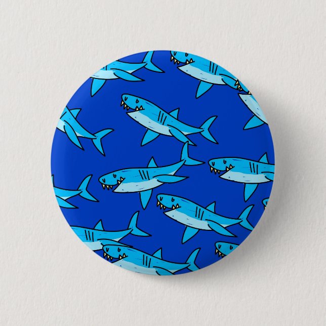 Badge Rond 5 Cm Papier peint de requin (Devant)