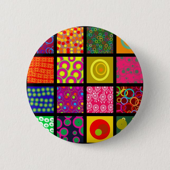 Badge Rond 5 Cm Papier peint de tuile de cercle (Devant)
