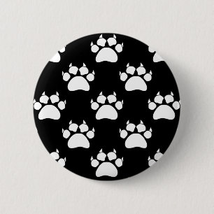 Badge Rond 5 Cm Papiers et Motifs blancs pour chats Imprimer