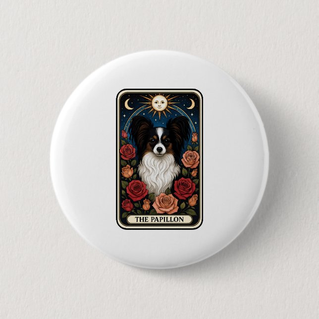 Badge Rond 5 Cm Papillon (Devant)