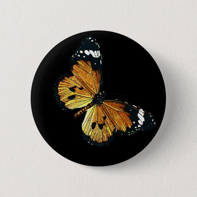 Badge Rond 5 Cm Papillon (Devant)