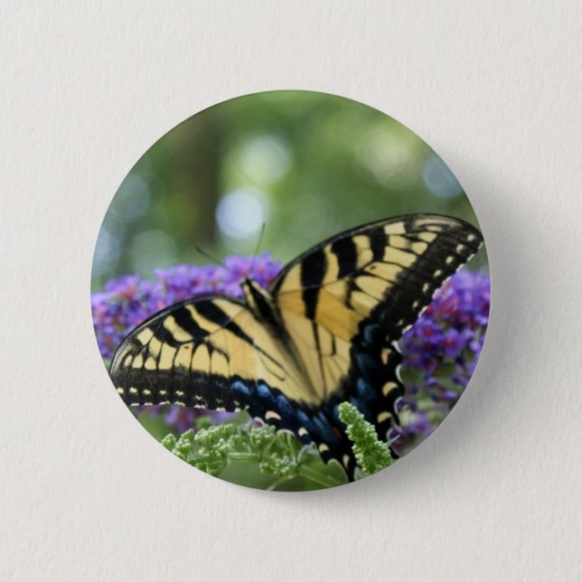 Badge Rond 5 Cm Papillon (Devant)