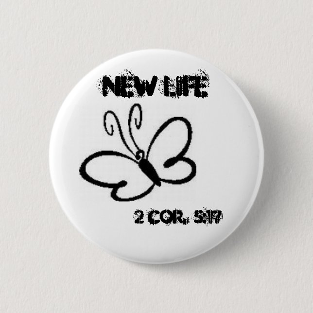 Badge Rond 5 Cm Papillon (Devant)