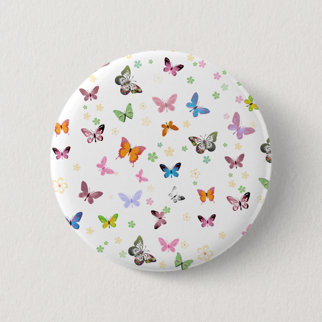 Badge Rond 5 Cm Papillon 2 (Devant)