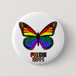 Badge Rond 5 Cm Papillon 2011 de fierté