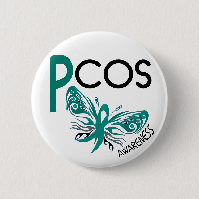 BADGE ROND 5 CM PAPILLON 3,1 DE PCOS (Devant)
