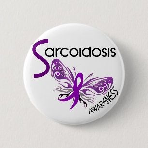 Badge Rond 5 Cm PAPILLON 3,1 de sarcoïdose