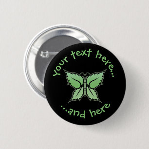 Badge Rond 5 Cm Papillon à menthe