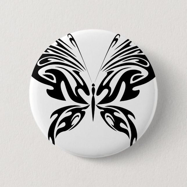 Badge Rond 5 Cm Papillon Abstrait (Devant)