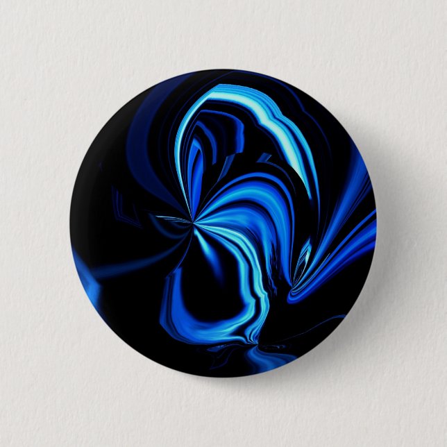 Badge Rond 5 Cm Papillon bleu Abstrait (Devant)