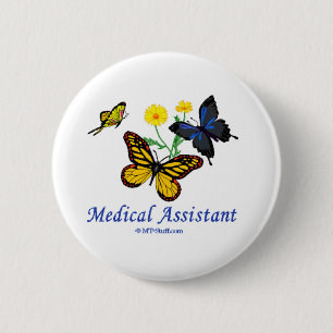 Badge Rond 5 Cm Papillon d'aide médical