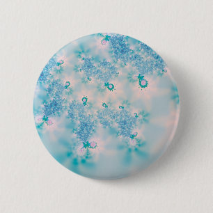 Badge Rond 5 Cm Papillon d'art de méditation bleu calme