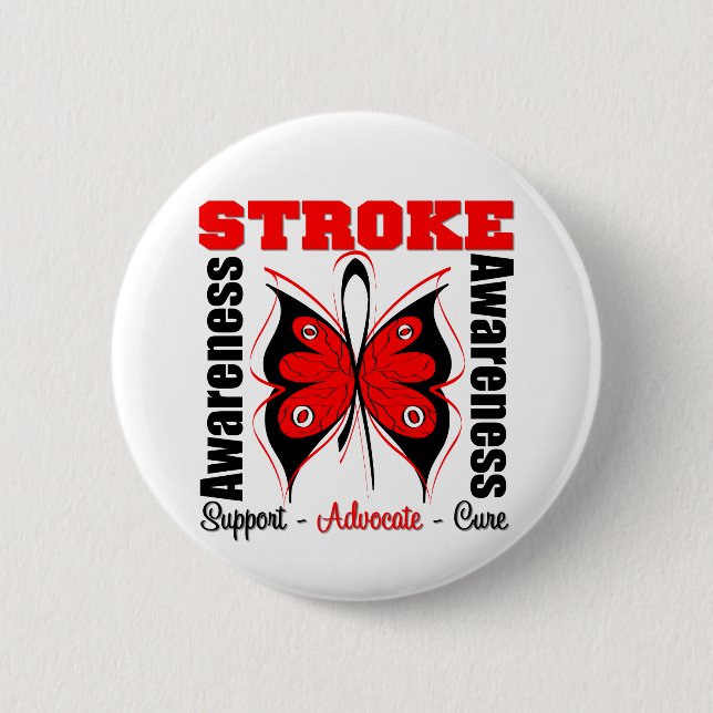 Badge Rond 5 Cm Papillon de conscience de course (Devant)